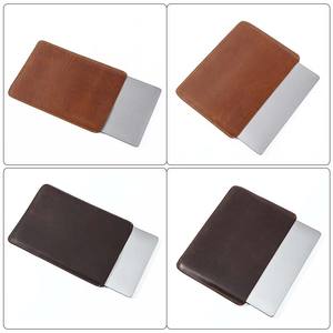 AIGUONIU New Vintage 13 \ "<span class=keywords><strong>14</strong></span> \" Inch <span class=keywords><strong>Macbook</strong></span> <span class=keywords><strong>Pro</strong></span> Housse pour ordinateur portable en cuir de vachette véritable <span class=keywords><strong>Pochette</strong></span> Sac en cuir de vachette élégant - Product Image 5