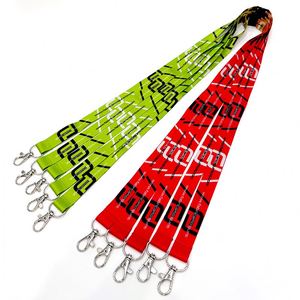 Custom Full Color Flat Rope Cord Tube Swivel Hook Tubular Dye Sublimated Neck <b>Lanyard</b> for Id Badge Holder - Product Image 3