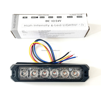 Hochwertiges 6-LED-Stroboskoplicht Notfallbeleuchtung Multivolt 12V 24V Bernstein Rot Blau Grün Weiß, Berühren Sie den Negativeranschluss, um Muster zu Ändern