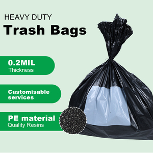 Wholesale Heavy Duty PE Plastic Large Trash <strong>Bag</strong> with Valve Barrier Feature Hot Stamping Black Bin Rubbish <strong>Garbage</strong> <strong>Bags</strong> - Product Image 5