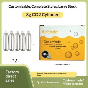 Cilindro de Gas CO2 de Grado Alimenticio, Botella Pequeña de Acero de 8g, <span class=keywords><strong>Bomba</strong></span> de Burbujas - Product Image 2