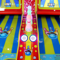 Machine de jeu d'arcade de bowling d'aventure de qualité commerciale, à monnayeur, pour deux joueurs, avec système de rédemption de tickets, pour centre de jeux