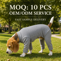 Combinaison pour chien élégante en coton respirant à pois, col montant, douce, OEM, vêtements pour animaux en gros avec MOQ 10 pièces