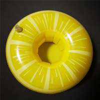 Accessoires de fête pour piscine extérieure d'été : Porte-boissons gonflable en PVC en forme de citron, support flottant pour gobelets, seau refroidisseur de vin