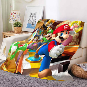 ผ้าห่มขนแกะพิมพ์ลายการ์ตูนมาริโอ้สุดน่ารักแบบขายส่งและสั่งทำได้ - Product Image 2