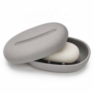 Manufacturer Custom <b>Silicone</b> Soap Case Box Holder Container Bathroom Travel Drainage Ventilated Quick Dry OEM ODM Molding - Product Image 3