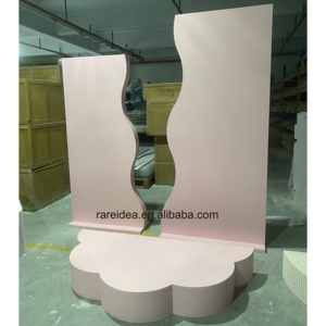 <span class=keywords><strong>Plataforma</strong></span> de Escenario Semicircular de Acrílico para Decoración de Fiestas, <span class=keywords><strong>Plataforma</strong></span> de Boda Blanca con Ondas - Product Image 4