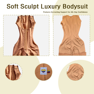Body gainant amincissant post-chirurgical, contrôle du ventre, étape 2, Fajas Colombianas pour femme, entrejambe ouvert - Product Image 2