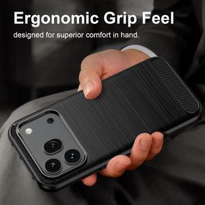 Funda de Teléfono de TPU con Textura de <span class=keywords><strong>Fibra</strong></span> de Carbono Global para Honor <span class=keywords><strong>600</strong></span> Pro - Product Image 2