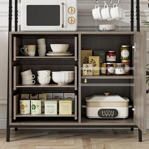 Usine 4-Tier Libre Debout Haute Armoire De Rangement Huche Armoire Tiroirs Échelle Étagères En Bois Baker Rack pour Cuisine - Product Image 2