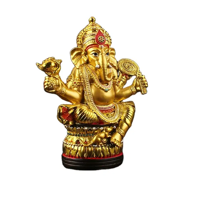 Hadiah Patung Dewa India Gajah Hindu Resin Khusus