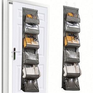 Over Door Wall Hanging Transparent Storage Bag Clear Storage Organizer Holder for <b>Handbag</b> Clothing Scarves - Product Image 1