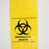Pochette jetable PE pour documents hospitaliers personnalisée pour les déchets cliniques sac de stérilisation de poche pour étiquette de pilule poubelle à risque biologique