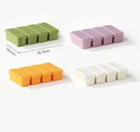 Moule à glaçons en silicone écologique JQ à 4 cavités, petit format personnalisé 10x16.9x3.6CM, -40°C-230°C, pour fabricants de crème glacée, 1 pièce/sac OPP