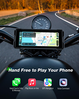 Écran tactile IPS 6,86'' 2CH 1080P pour moto avec Carplay DVR, TPMS, Carplay sans fil et Android Auto, étanche IP66, protection intégrale
