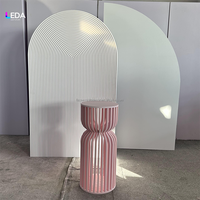 LEDA Fournitures de décoration de mariage, socle de présentation de desserts, socle rond en acrylique PVC blanc pour gâteaux