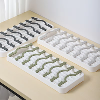 Égouttoir à vaisselle multi-emplacements en plastique réglable, support de rangement pour bols et assiettes, organisateur de couvercles de casseroles pour comptoir de cuisine