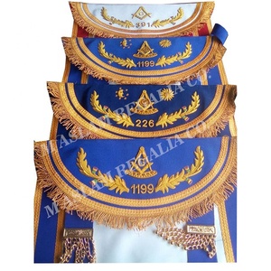 ผ้ากันเปื้อนลาย Master Mason Scottish Rite | ผ้ากันเปื้อนลายจังหวัดสก็อต | งานปักด้วยมือแบบกลมมีฝาปิด - Product Image 4