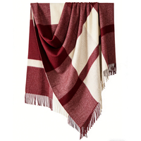 Écharpe Classique Chaude en Laine TAIFU pour Femme Adulte, 380 GSM, 50% Laine Fine d'Australie, 50% Acrylique, Vente en Gros OEM/ODM