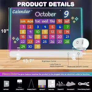 Pizarra de Dibujo Acrílica LED Recargable con Logotipo Personalizado, 7 Colores, Luminosa, para Escribir y Trazar, 16 Pulgadas, para Niños, Manualidades, Pintura en Cartón - Product Image 4