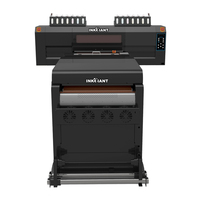 Impresora de inyección de tinta INKGIANT A1 automática de 60cm rollo a rollo con 4 cabezales I3200 agitador de polvo para tinta de pigmento en Material flexible