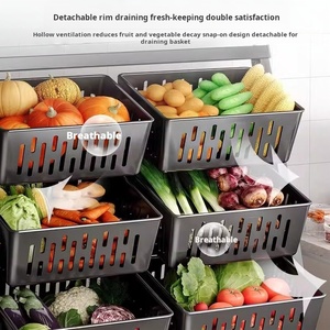 Cestello Triangolare Staccabile per Organizzazione Cucina, Design Angolato per Facile Conservazione di Frutta, Oggetti Vari e Alimenti, per Soggiorno e Bagno - Product Image 2