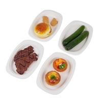 Assiettes de vaisselle de fête jetables Assiettes ovales en bagasse nouveau design de qualité alimentaire
