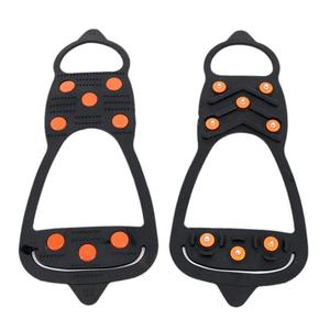 बर्फ की ग्रिप, आउटडोर पर्वतारोहण विरोधी पर्ची जूते कर्षण सफाई रबर स्कीप-विरोधी स्लिप 8 स्टील स्टड - Product Image 4