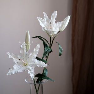 Haute qualité Real Touch fleurs artificielles <span class=keywords><strong>Alstroemeria</strong></span> fleurs de lys blanc mariage romantique et décoration de la maison - Product Image 1