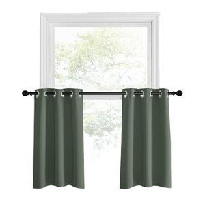 <span class=keywords><strong>Rideau</strong></span> de Style Américain Mélange de Polyester Blackout Readymade Grommet Mini Cafe Cuisine <span class=keywords><strong>Rideau</strong></span> de Douche Vente en Gros - Product Image 1