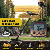 Détecteur de métaux en eau peu profonde TEKPOINT GOLD FINDER Hunter FS2 avec 2 bobines de recherche étanches pour la détection souterraine