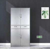Armoire médicale en acier inoxydable avec tiroirs et porte verrouillable pour hôpital, clinique, laboratoire