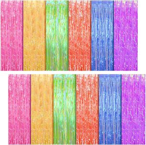 Artículos para Fiestas y Eventos, Cortina de Flecos Metálicos de 1*2M, Varios Tamaños, Coloridos, para Decoración de Bodas y Fiestas - Product Image 1