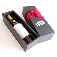 Boîte cadeau de luxe écologique en carton recyclé pour bouteilles de vin rouge, avec logo personnalisé, fermeture magnétique, couvercle et base rigides