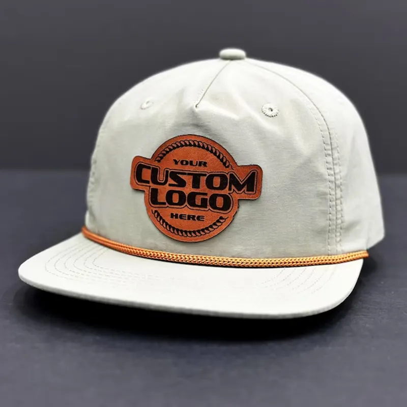 Topi Trucker kustom topi jala pabrikan topi Trucker 7 Panel dengan tali