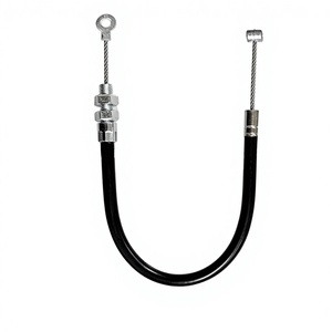 Гибкий шланг из нержавеющей стали 304 с черным покрытием, с ушком и цилиндрическим наконечником для промышленного и медицинского применения - Product Image 1