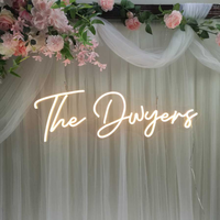 Letrero de Neón LED Personalizado al por Mayor de Fábrica, Diseño Gratuito, Letrero con Nombre y Logotipo Personalizado para Decoración de Bodas y Fiestas de Cumpleaños