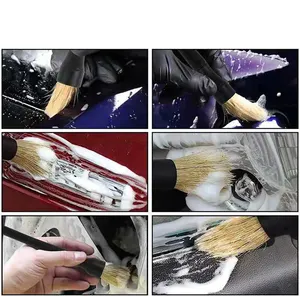 Soft Car Detailing Brush Set Auto Detailing Wheel Brush Car Seat Gap Detailing Brush