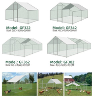Cage de poulailler en acier galvanisé série Triangle Flat Arc avec porte verrouillable et design anti-prédateur pour volailles domestiques en extérieur