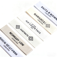 Großhandel Umweltfreundliche Maßgeschneiderte Buchstaben-Logo Gewebte Haupt-Kleidungsetiketten Patch-Rolle für Bekleidung