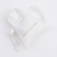 Sacs de pochette à bijoux en microfibre écologique avec logo personnalisé, pochette d'emballage de haute qualité pour collier et boucles d'oreilles, sac à cordon pour bijoux