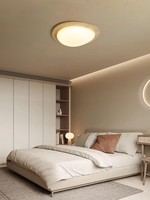 Plafonnier circulaire en travertin Wabi Sabi Yellowstone naturel 24W, luminaire nordique en noyer/bois pour balcon et couloir