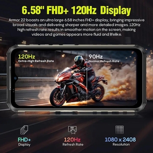 <span class=keywords><strong>Ulefone</strong></span> <span class=keywords><strong>Armor</strong></span> 22 8 Go de RAM + 128 Go de ROM 6,58 pouces FHD+120Hz Android 13 IP68 NFC 4G Téléphone mobile robuste Android - Product Image 3
