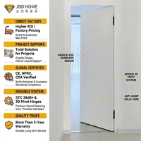 Porte invisible moderne à ouverture latérale, en aluminium et bois, sans cadre, insonorisée et étanche, pour appartement et villa