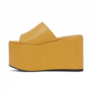 Sandalias de Plataforma Súper Gruesas con Estampado de Cebra para Mujer, Sandalias de Verano de Color Sólido con Tacón Alto y Diseño Moderno - Product Image 5