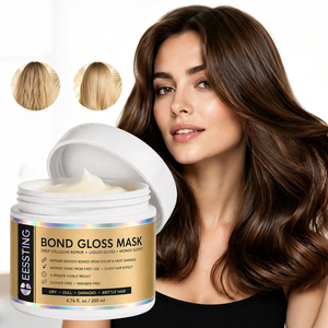 Mascarilla Capilar Reparadora de Queratina con Ácido Hialurónico, Orgánica, Sin Sulfatos, Anti-Caspa, Nutritiva, para Cabello Seco y Encrespado, con Efecto Brillo, Marca Privada - Product Image 1