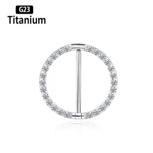 ASTM F136 Titanium Nipple Piercings 16G Zircon Nipple Studs Shield Charming Nipple Rings For Women sexy Body Piercing Jewelry