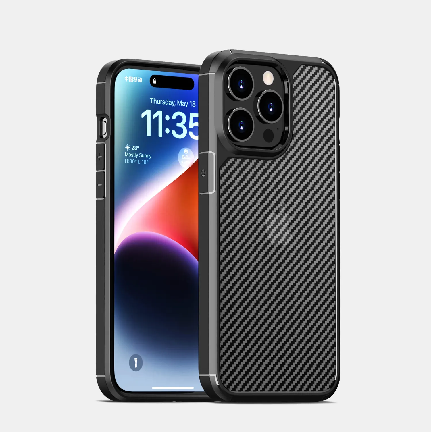 Robuste TPU PC Stoß feste Telefon abdeckung für iPhone 15 Pro Hülle Carbon Fiber Skin Hard Case für iPhone 15 Plus