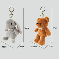 Pendentif musical en peluche pour bébé, jouet suspendu doux en forme d'animal, poupée apaisante avec boîte à musique à tirette, breloque de sac à dos, vente en gros