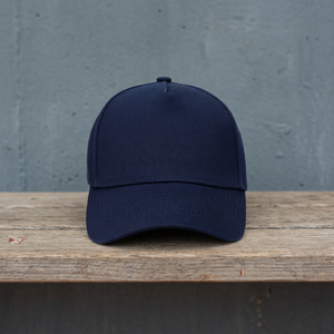 Casquette de baseball unisexe bleu marine à 6 panneaux, ajustement réglable, couleur unie, tissu sergé, style décontracté, chapeau pour adulte - Product Image 2